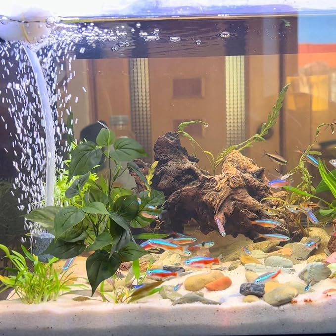 M2cbridge Fish Tank Plastic Soft Grass Artificial Water Plants 12" 2pcs | zero maintenance, soft without scratching, healthy underwater home