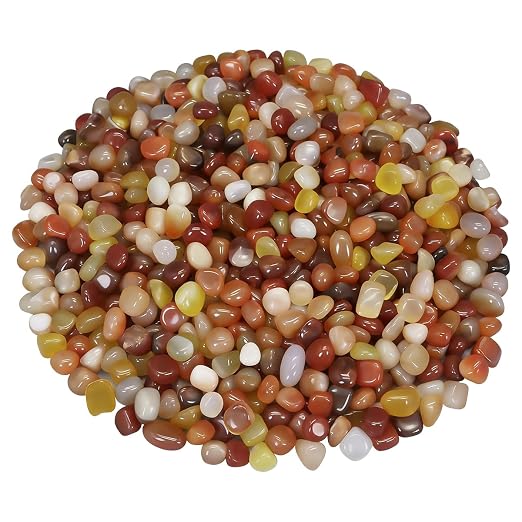 Decorative River Pebbles for Vase Fillers Aquarium Potted Plant Landscaping | Ornamental Gravel Stones, Natural DIY Rocks for Resin Art, Home Garden & Fish Tank Decoration (Three Colors,2 Pounds)