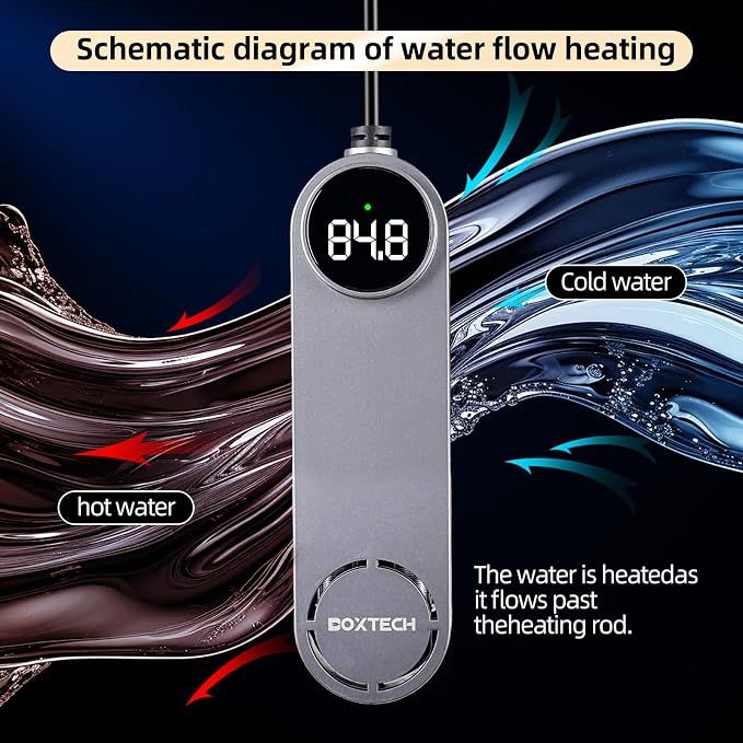300W for 40-75gal, Digital Display. Overheat/Dry-Run Safe with Error Codes. Explosion-Proof. Ext. Controller