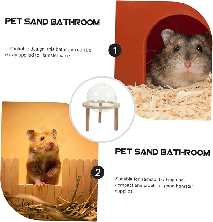 SUPVOX Chinchilla Bath Box Hamster Dust Bath Tub Wash Tub for Household Pet Supplies