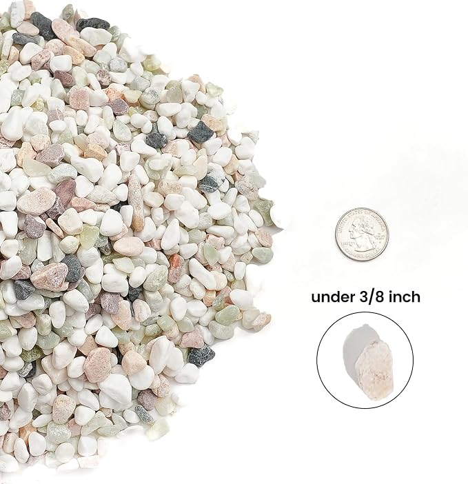 12 LBS Natural Gravel for Fish Tank, StoneCreek Betta Fish Aquarium Gravel, Vase Filler, River Rocks, Fish Tank Decorations, Perfect for Aquarium Decor, Fish Tank, & Indoor Plant, Mixed Color
