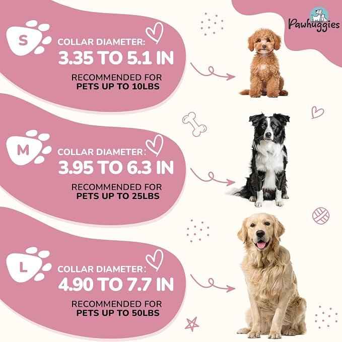 Pink Dog Collar and Leash Set for Medium Size Dog, Breathable, Anti-Odor & Soft, Comfortable for Sensitive Skin Puppies, 90% Bamboo Rayon, Adjustable Quick-Release Buckle Pet Collar for Medium Breeds