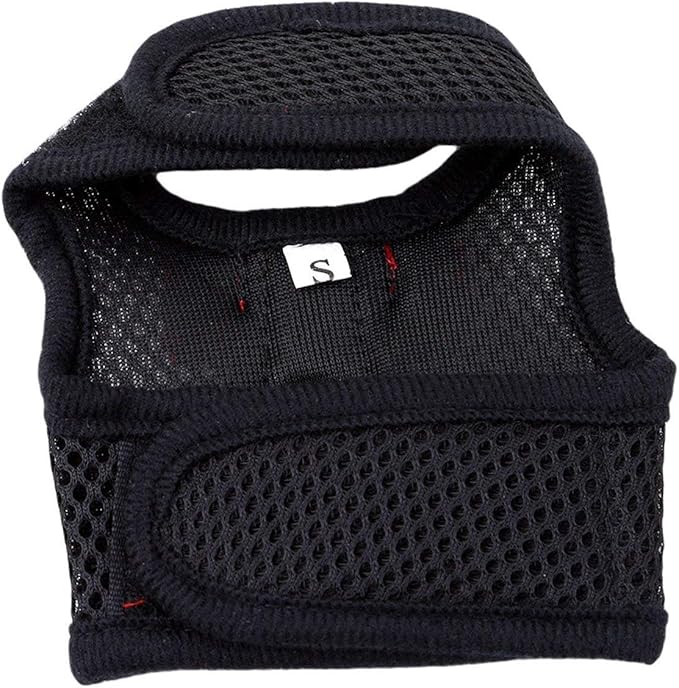 Rabbit Harness with Leash Adjustable Soft Mesh Vest Harness for Bunny Kitten Guinea Pig Rat (S, Black)