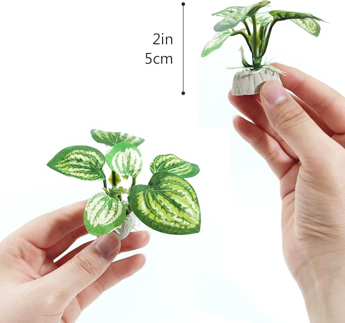 6PCS Aquarium Plants Fish Tank Decorations Betta Silk Plastic Plants for Aquarium Decor