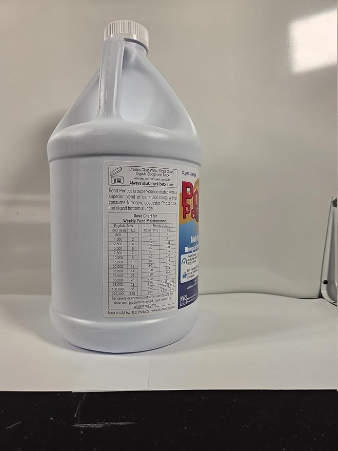 PondPerfect Natural Pond Bacteria Treatment – Liquid Formula for Pond Maintenance – Safe for Fish & Koi – Easy Dosing – 1 Gallon