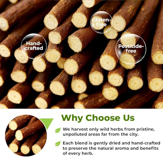 4 oz. Licorice Root Tea Liqorish Root Tea Herb (Glycyrrhiza Glabra) - 113g Bags Licorice Roots Raiz De Regaliz
