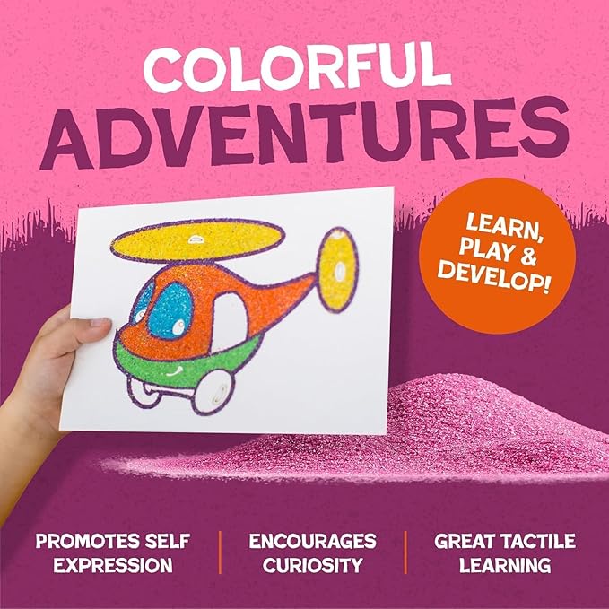 Hygloss Colored Sand for Crafts - 3 lb Bottle, Pink and Red - Vibrant Colorful Fine Sensory Play Sand Art Kits for Kids - Classroom Activities for Children 3 4 5 6 7 8 9 10 11 12 - Safe for Ages 3+