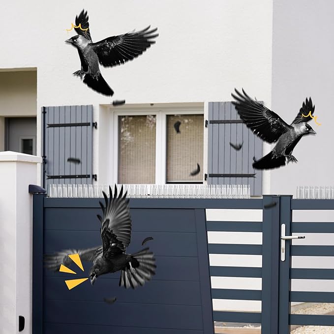 36 Pack Upgraded Clear PVC Bird Spikes, Covers 51 Feet(15.5m), Keep Birds Away and Keep Birds from Building Nest, Long Deterrent Spikes Keep Pigeon Squirrel Cats and Other Animals Away
