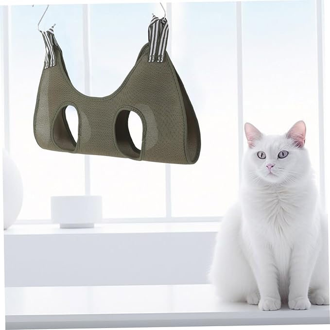 Milisten Animal Grooming Hammock Pet Sling for Cats Dogs Space-Saving Wall Door Mount Elegant Design for Various Home Decor Styles