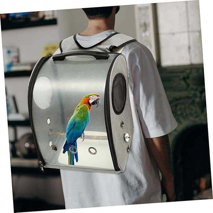 Portable Parrot Carrier Backpack Bird Perch Breathable Outdoor Bird Carrier for and Comfort