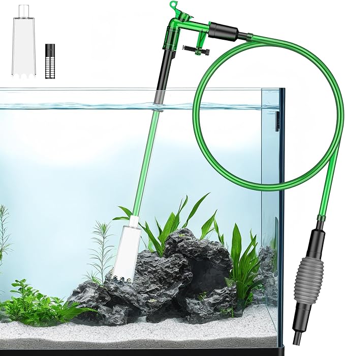 Pawfly Aquarium Water Changer Kit, Fish Tank Siphon Vacuum Cleaner with 6 Feet Long Hose and Extendable Tubing Manual Aquarium Gravel Cleaner Tools for Water Changing Sand Washing and Maintenance