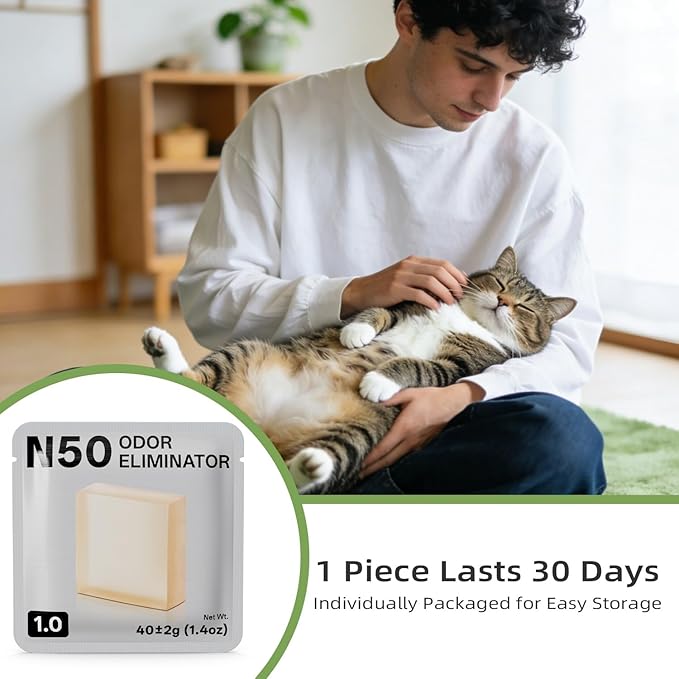 3 Pack Smelling Fresh with N50 Odor Eliminator Exclusive for Pura Max Automatic Self-Cleaning Cat Litter Box - Cat Toilet Odor Control (Old/New Packaging Randomly)