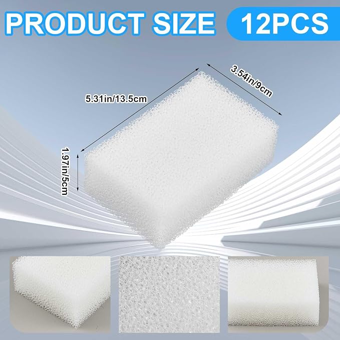 Threlaco 6 Pcs Compatible with Aquaclear 70 Foam Filter Inserts, for Filtering Mechanical and Biological Media, Keeping the Water Tank Clean and Fresh