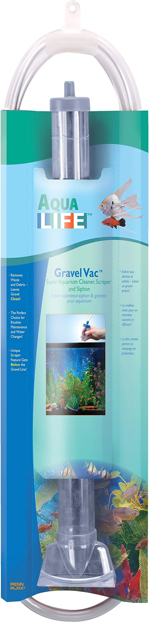 Penn-Plax Gravel Vacuum for Aquariums | Make cleaning and tank maintenance quicker and easier (GV24) 24"