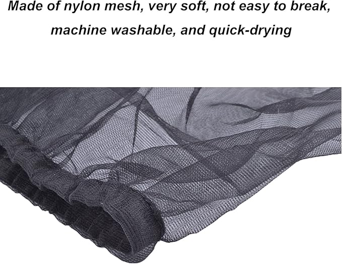 Bird Cage Seed Catcher, Airy Gauze Seeds Bird Cage Cover Guard Dust-Proof Universal Birdcage Accessories Parrot Bird Nylon Mesh Net Cover Stretchy Shell Skirt Traps Cage Basket (XL, Black)