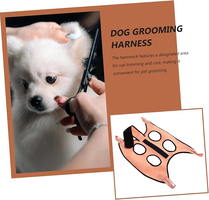BESTonZON Cat Grooming Hammock Pet for Nail Trimming Dog Grooming Harness Mesh Swing for Dogs and Cats