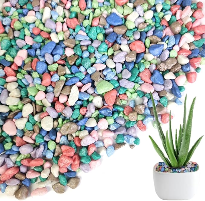 0.88 LB Colored Pea Gravel,Succulent Cactus Topper Dressing Pebbles,3-5mm | Indoor Plants,Fairy Garden Terrarium,Polished Mini Stones for Aquarium Fish Tank,Vase Filler,Resin Arts Crafts