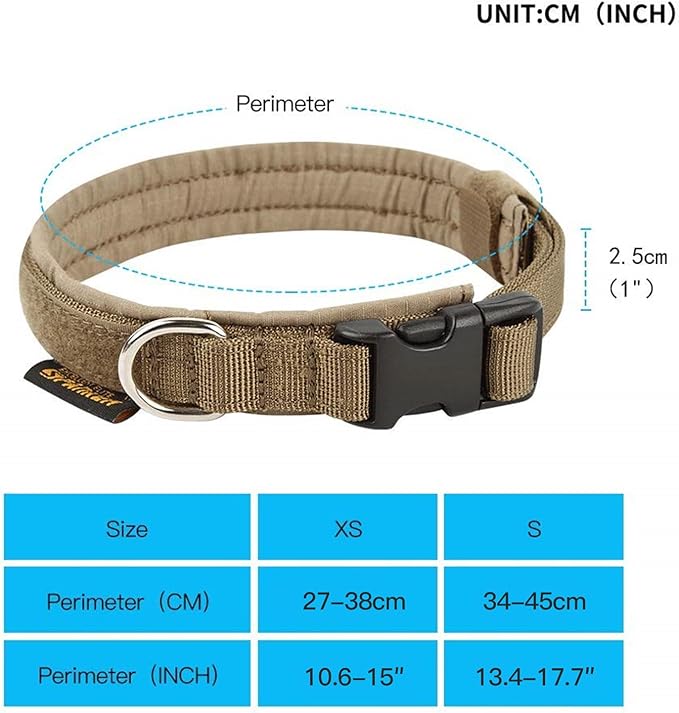 EXCELLENT ELITE SPANKER Nylon Puppy Dog Collar Adjustable Soft Padded Collar Heavy Duty Quick-Release Buckle Lightweight No-Choke for Small Medium Dogs(COB,S)