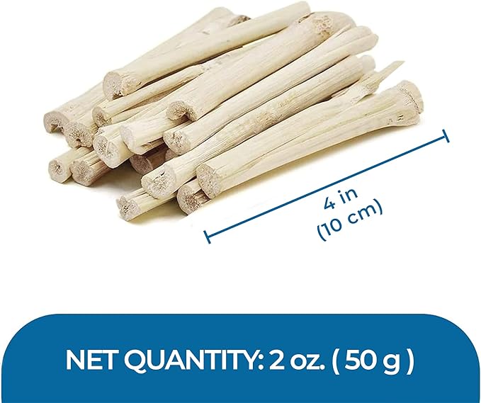 SunGrow Sweet Bamboo Chew Sticks for Rabbits, 2 oz. Bunny Molar Chew Sticks for Guinea Pigs, Chinchillas, Gerbils, Hamsters and Small Animals