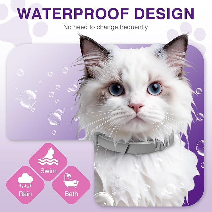 Tcllka Calming Collar for Cats 8 PK Cat Stress and Anxiety Relief Pheromone Calming Collar for Cats Anti Aggression for Cats Collar for Cats Anti Aggression for Cats Cat Calming Collars
