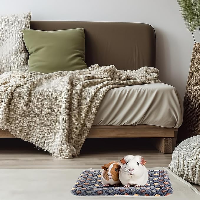 2 Pack Guinea Pig Bed - 10 x 13 Inch Guinea Pig Pee Pads Bedding - Washable and Thickness Upgrade (Dark Blue,M)