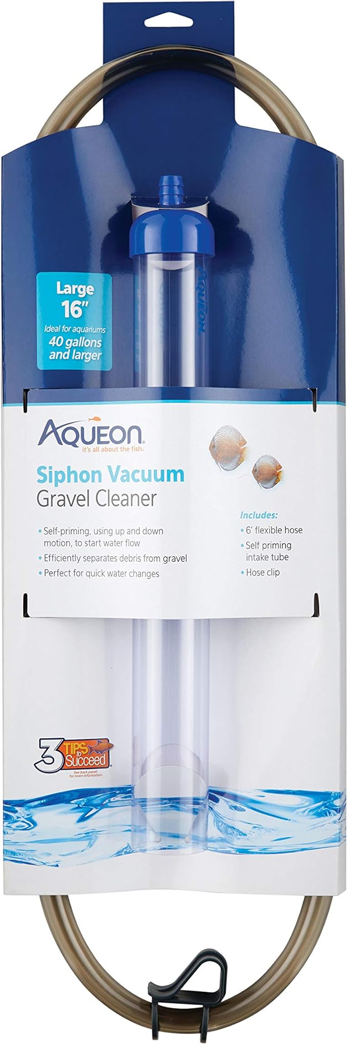Aqueon Aquarium Siphon Vacuum Gravel Cleaner Large - 16 Inches