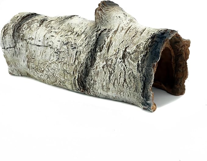 JIHAQUA Aquarium Resin Bark Terrarium Decor, Lizard, Snake or Reptile Hide | Lizard, Spider and Aquarium Fish Hide Cave (Medium Bark A)