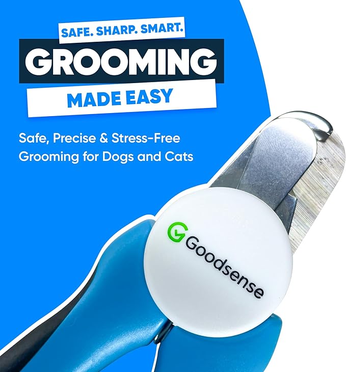 LED Pet Nail Clippers with Light for Safe Pet Grooming – Eco-Friendly Plastic, Sharp Blades for Dogs, Cats & Small Pets, Easy-to-Use Trimmer for Paws