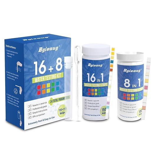Water Testing Kits for Drinking Water - 150 Strips 24 in 1 Well, Tap | Drinking Water Test Kit, Water Test Strips with Hardness, pH, Lead, Iron, Copper, Chlorine, and More