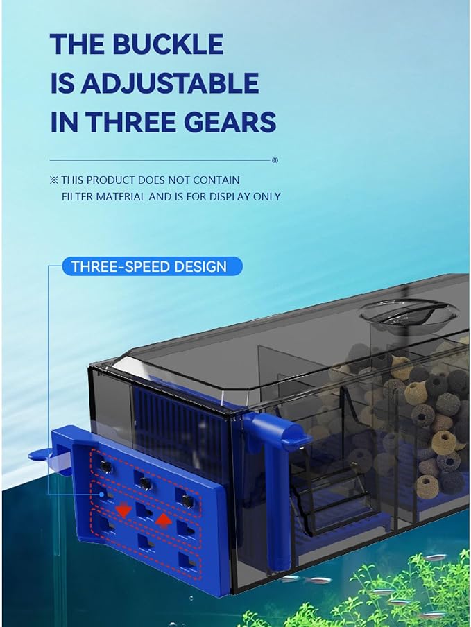 Hang On Back Aquarium Filter, Ultra Quiet Multi Stage Filtration System