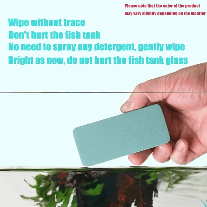 3 Packs Aquarium Limescale Remover, Fish Tank Glass Scraper & Sponge | Dual-Action Fish Tank Glass Scraper & Sponge, Handheld Non-Scratch Cleaning Pad for Small Glass Aquarium Maintenance