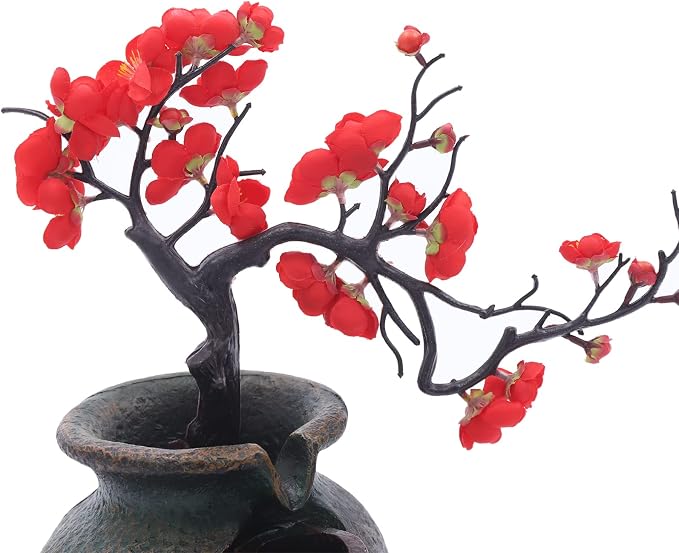 Indoor Fountain Rockery Tabletop Fountain with Flowers | Water Feature Meditation Desktop Fountains for Home Office Decor or Giving 11.8' x 7.1'' x 15.8''