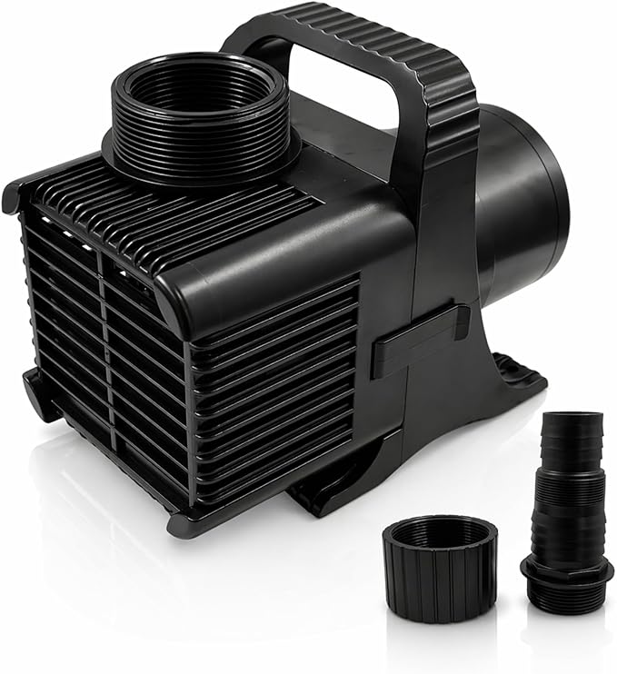 HALF OFF PONDS Submersible Water Pump, 10,500 GPH Pond Pump with 200FT Power Cord and 27 FT Max Head, 620W Ultra Quiet Energy Efficient Pump for Koi Pond, Fountain, Waterfall, Water Garden, Skimmer