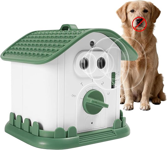 Adjustable Ultrasonic Dog Bark Deterrent Device with Smart Detection - Waterproof Pet Gentle Anti Barking Device for Dogs - Long-Range Indoor Outdoor Use - Portable Type-c Fast Charging