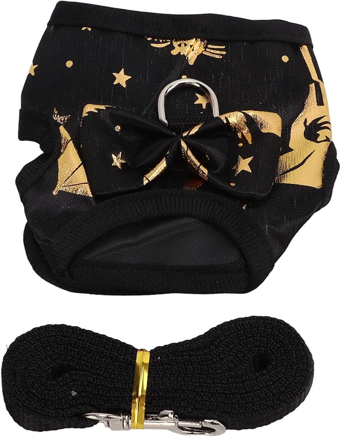 Semme Nylon Harness Leash Soft Vest with Cute Patterns for Pet Bunnies Ferrets Kittens and Guinea Pigs (S)
