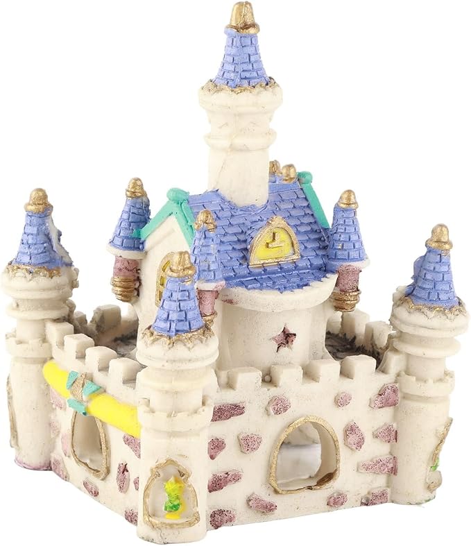 Pssopp Aquarium House Decoration Roman Aquarium Resin Castle Ornament Fish Hideout Castle Betta Cave Cave Ornament Fish Hideaway