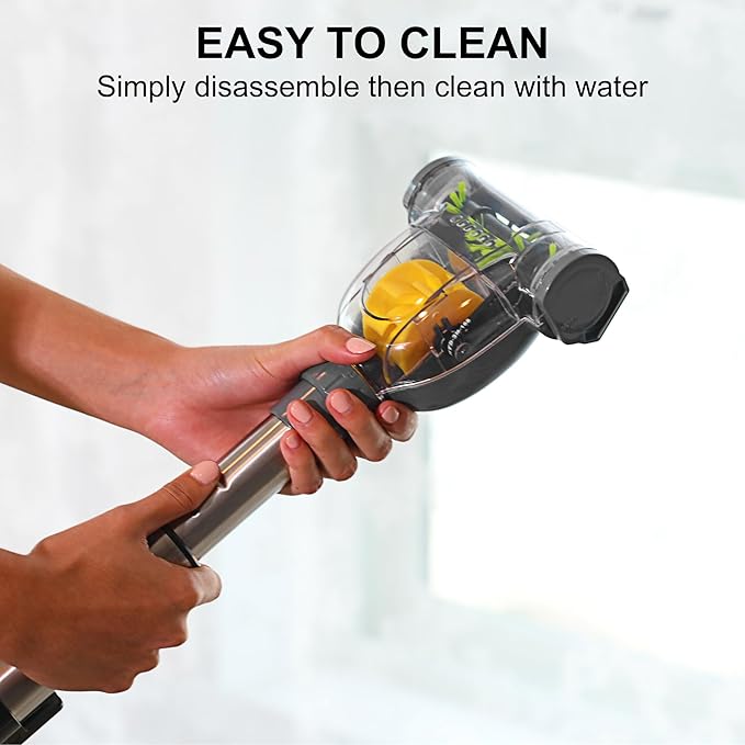 OVENTE Universal Pet Hair/Sofa Brush Attachment Compatible with ST2000, ST2010 and ST2620 Canister Vacuum Cleaners for Efficient Home Cleanup, Easy to Use and Detach, Yellow ACPST2674