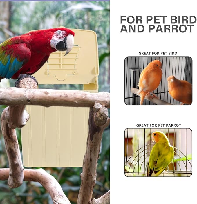 POPETPOP 12Pcs Bird Breeding Box - Cockatiel, Parrot, Finch Nesting House, Plastic Birds Nest, Smooth Touch, Easy to Clean