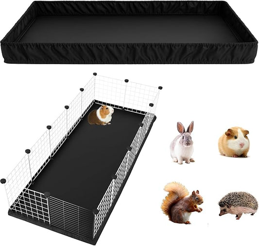 PJYuCien Guinea Pig Cage Liner, Waterproof Tarp Bottom pad for Rabbits, Easy to Install, Suitable for Totoro, Hedgehogs, Ferrets and Other Small Animals.Not Include Cage (24" X 60")
