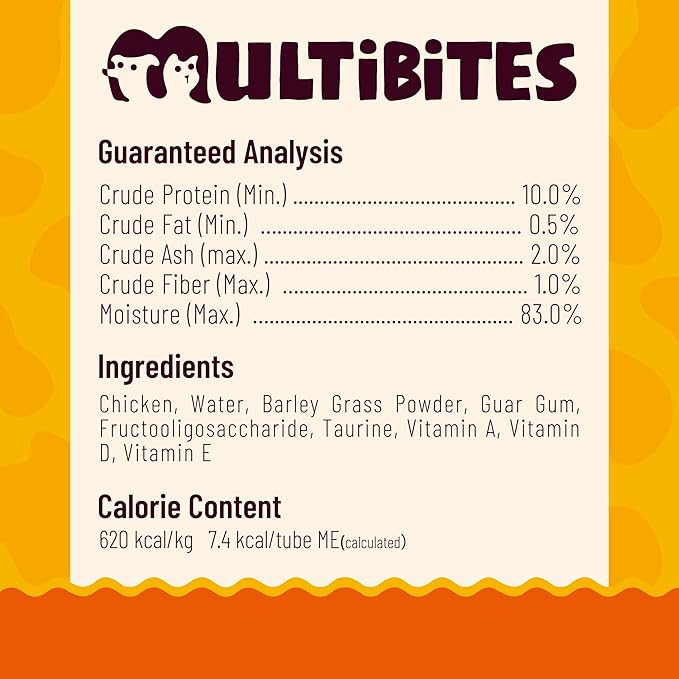 22 Tubes Lickable Cat Treats - Creamy Squeezable Cat Grass Treats with Taurine for Cats & Vitamins - Hairball Treatment & Digestive Support