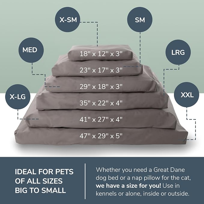 Naturepedic Organic Pet Bed Cover - Washable Waterproof Mattress Protector - Removable Cover for Dog and Cat Bed - XX-Large