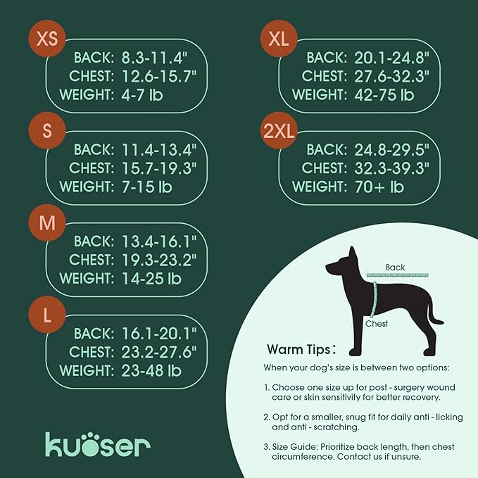 Kuoser Dog Onesie for Surgery Female, Surgical Onesie for Dogs, Female & Male Post-Op Wear, Recovery Suit for Dogs After Surgery Breathable Pet Surgery Suit, Pink XL