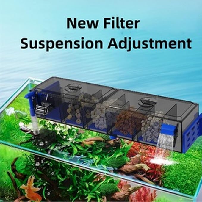 Hang On Back Aquarium Filter, Ultra Quiet Multi Stage Filtration System