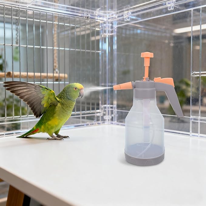 Pet Bird Bath Mister: Handheld Bathing Sprayer for Parrots and Cockatiels - Mister Cleaner for Pet Bird Cage Shower and Cleaning 1.5L/50.72 Fl Oz