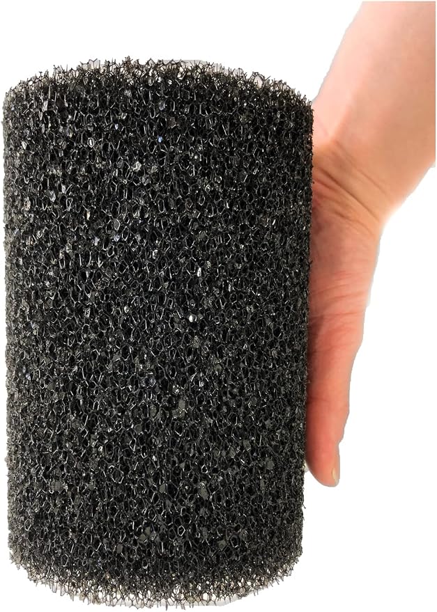 2 Pack X-Large Overflow Filter Box Intake Round Pre-Filter Foam Sponge 5.91" x 4.13" for Aquariums and Ponds (Coarse 25PPI)