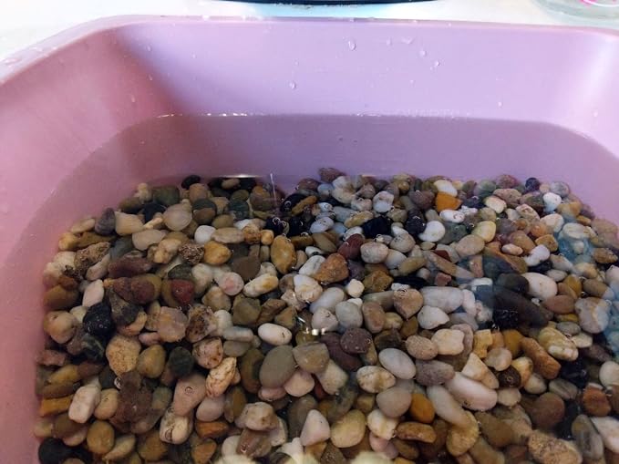 Voulosimi 10 LBS River Rock Stones, Natural Decorative Polished Mixed Pebbles Gravel,Outdoor Decorative Stones for Plant Aquariums, Landscaping, Vase Fillers