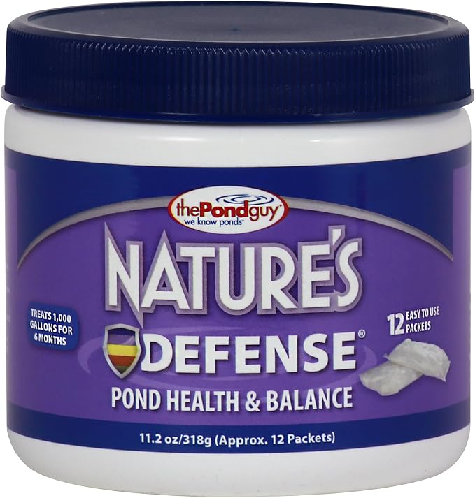 The Pond Guy Nature's Defense Beneficial Bacteria Treatment, 12 Packets | Natural bio cleaner and clarifier for water gardens; koi fish, plant and pet safe