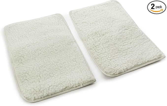 Sherpa Replacement Liners for Travel Pet Carriers - Soft Absorbent Dog Kennel Pad with Waterproof Backing, Machine Washable Dog Crate Pads, 14.5x9.75in - 2 Pack, White, Small