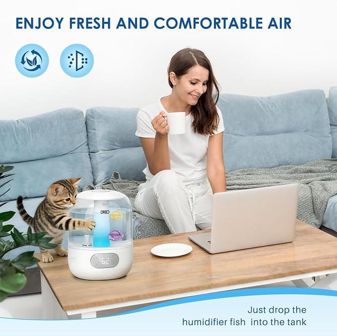 12 Pack Humidifier Cleaning Fish, Humidifier Cleaner for Most Humidifiers | Demineralization Cartridge for Fish Tanks to Purifie Water, Prevent Hard Water Build-Up to improve Humidification