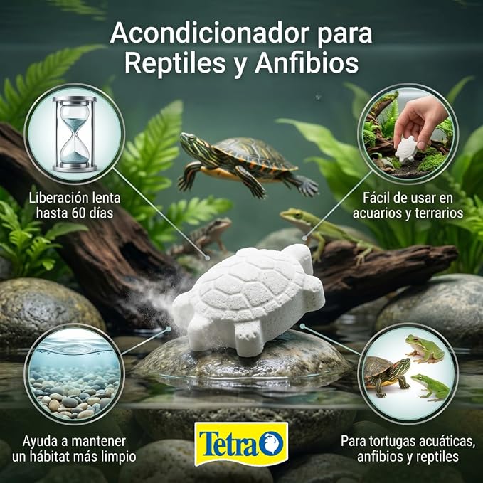 TetraFauna ReptoGuard Turtle Health Conditioner, 1 Count | Slow Release Sulfa-Medicated Block, Controls Organisms for Healthy Environment, For Aquatic Turtles, Amphibians & Reptiles